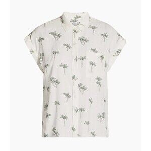 Rails Whitney Palm Tree Short Sleeve Top size Medium